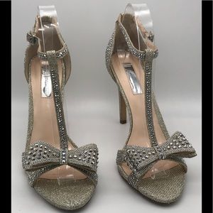 INC Reese 2 Gld Open toe Special Occasion Heels 9M